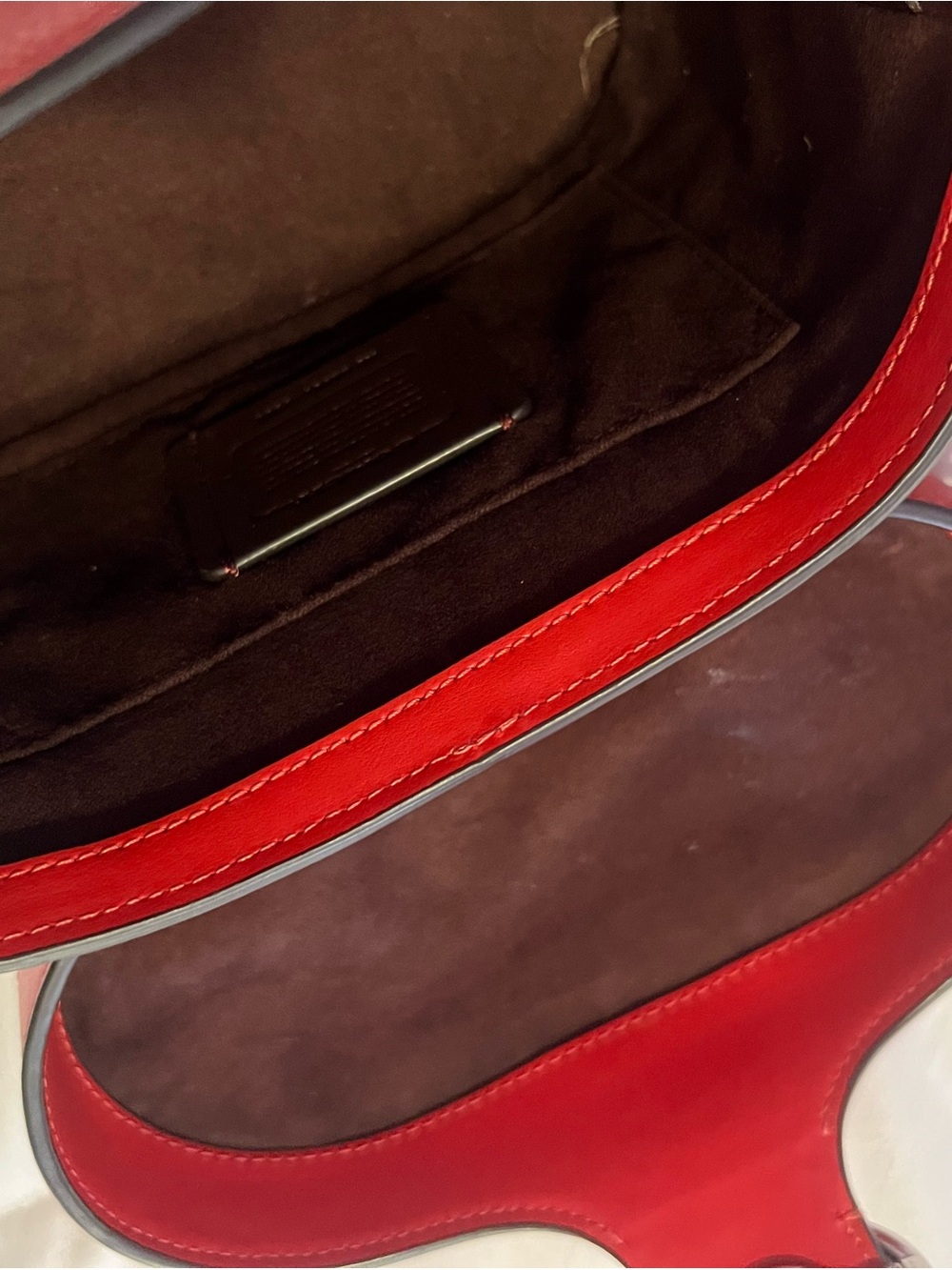 Coach Red and Silver Vanity with Detachable Strap - Picture 6 of 6